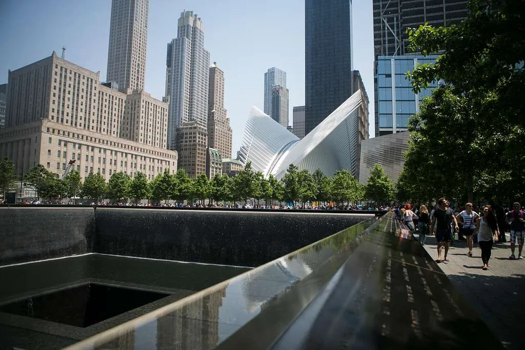 people at 911 memorial museum